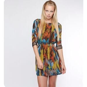 Tribal Open Back Pullover Mini Dress